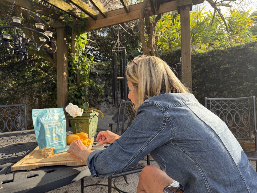 On the patio