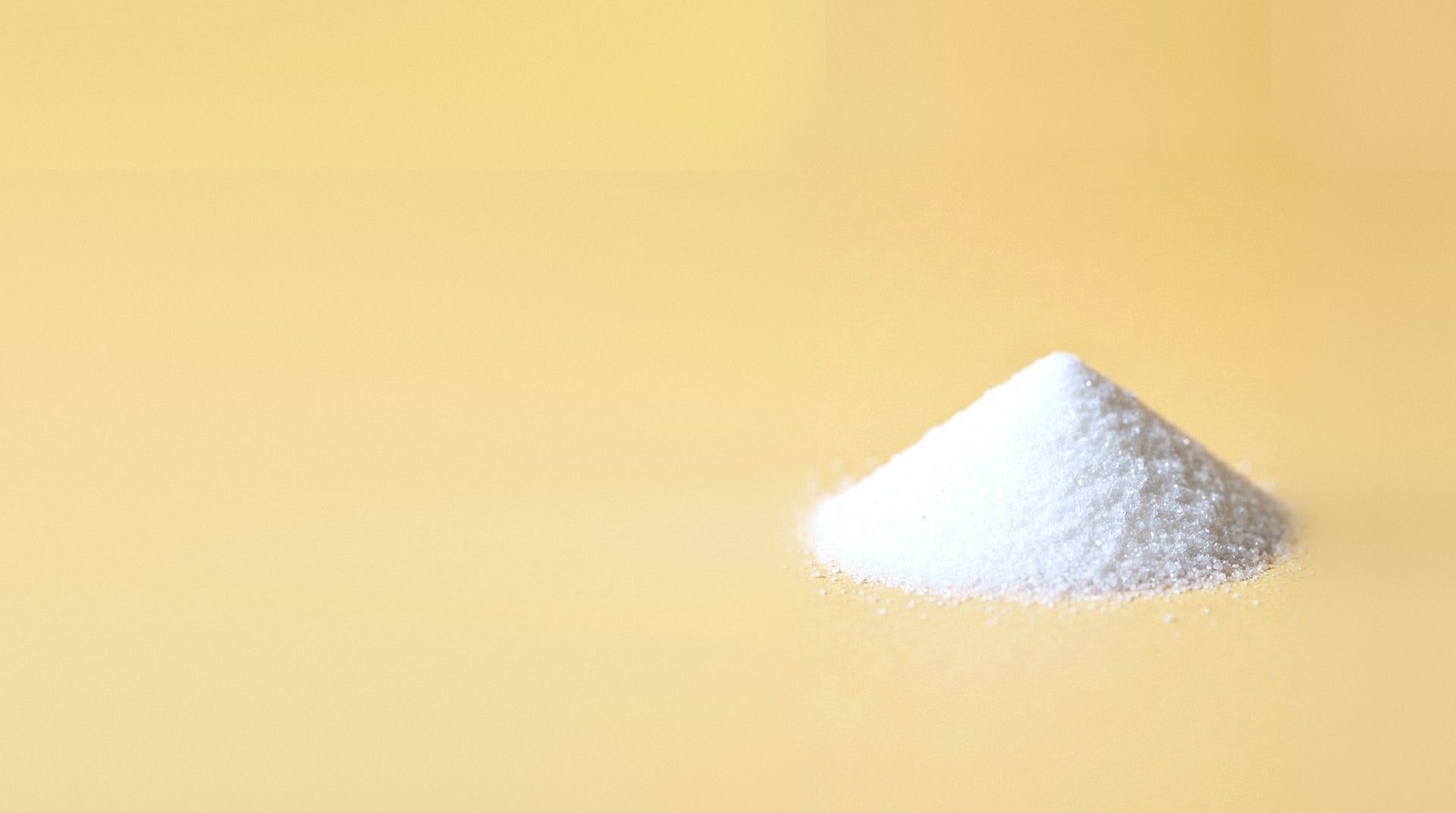 A cone of fine white thiamin powder