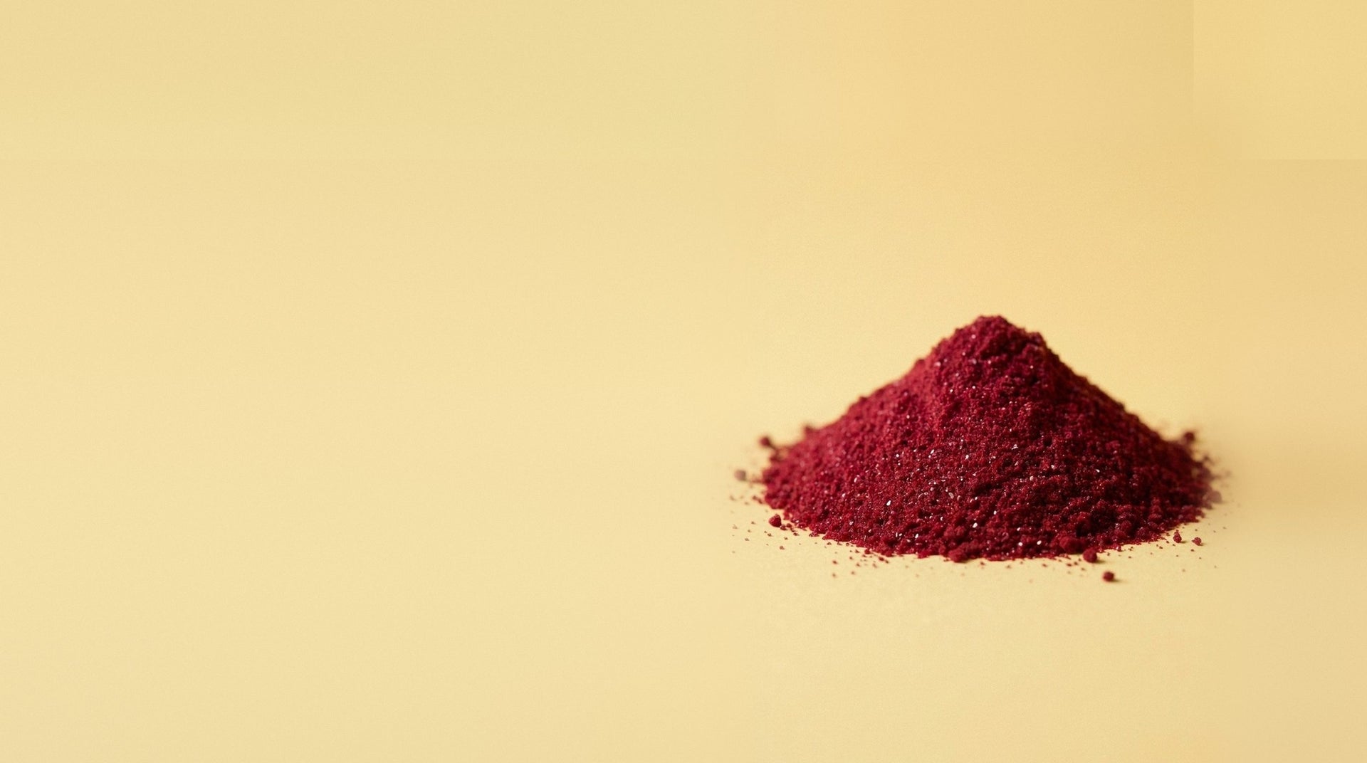 A mound of deep crimson methylcobalamin powder