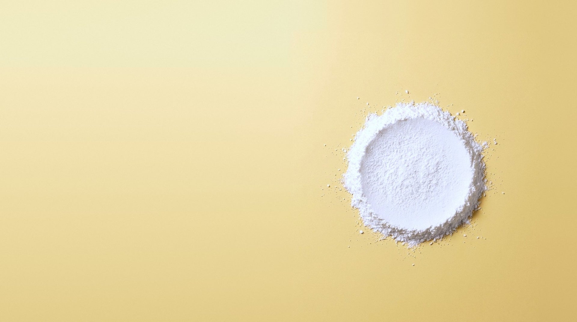 White niacinamide powder pressed into a circle